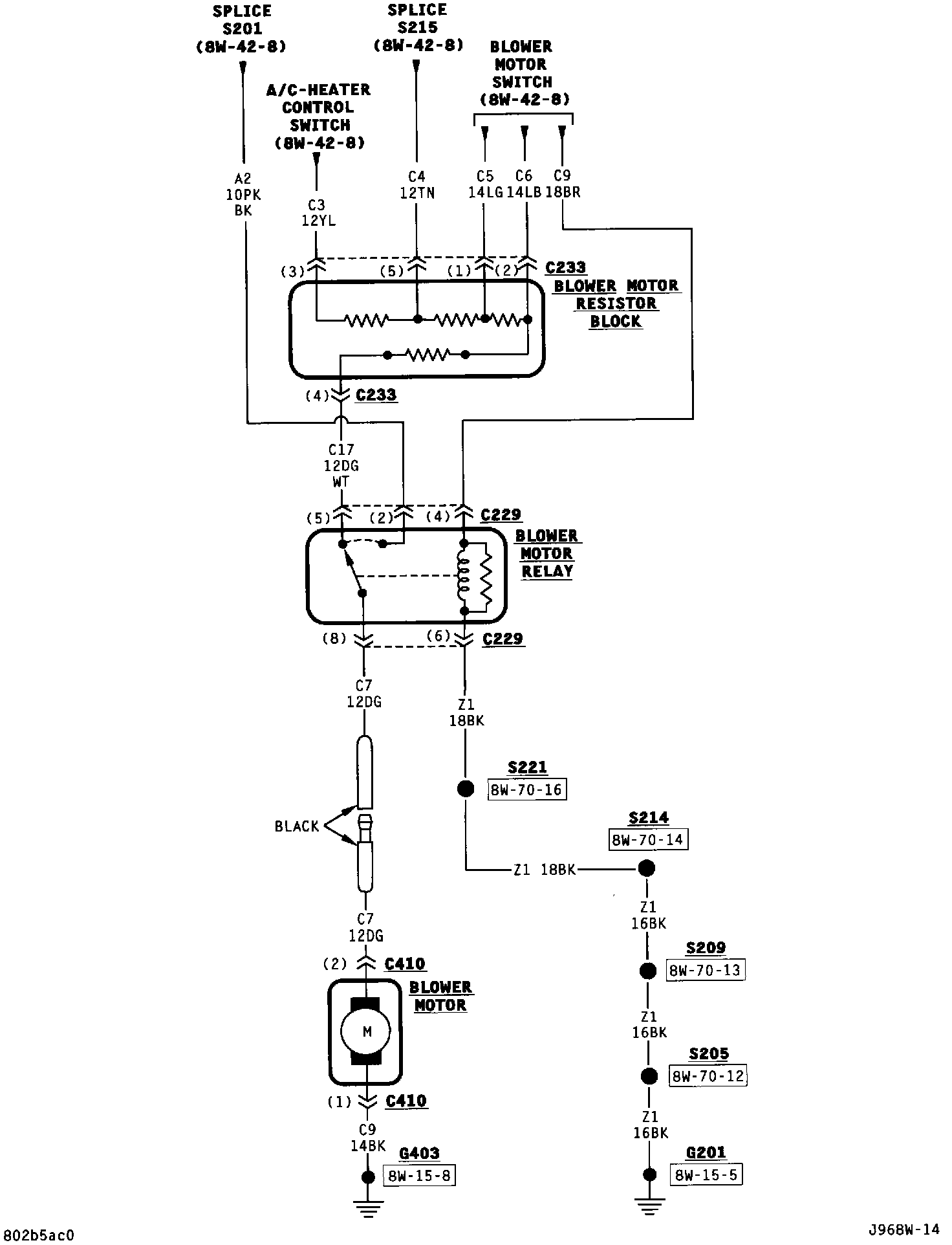 Heating and Air Conditioning — 1996 Dodge and Ram RAM 1500 Van V8-318 5 ...