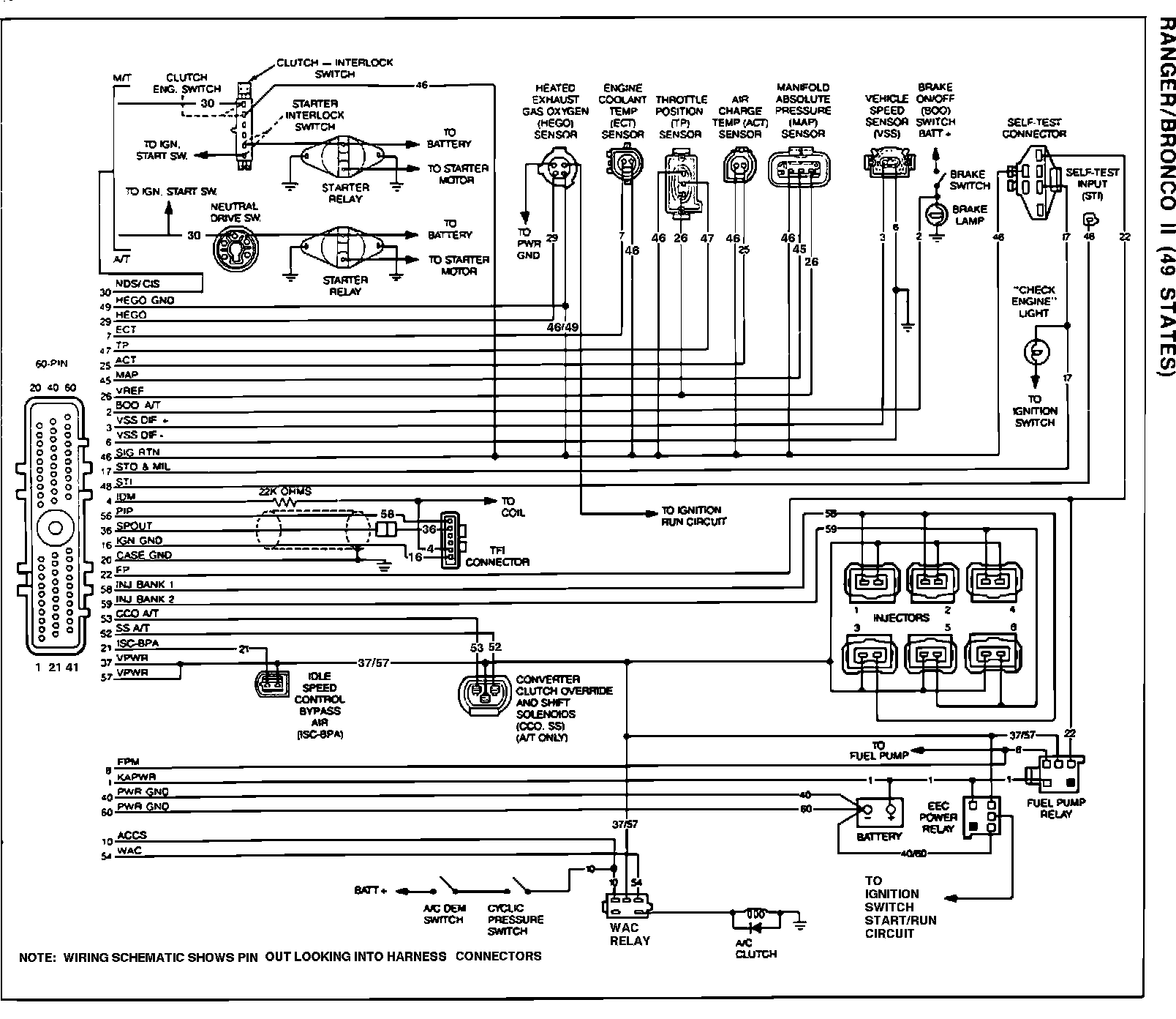 With Federal Emissions — 1990 Ford Truck Ranger 2WD V6177 2.9L Service