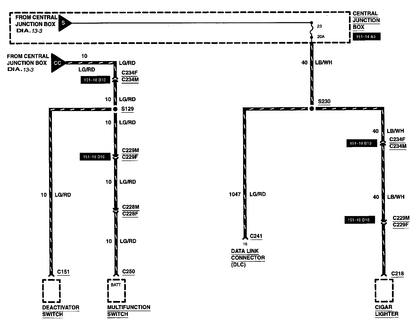 Power Distribution Diagrams — 2000 Ford Econoline E350 1 Ton V8-7.3L ...
