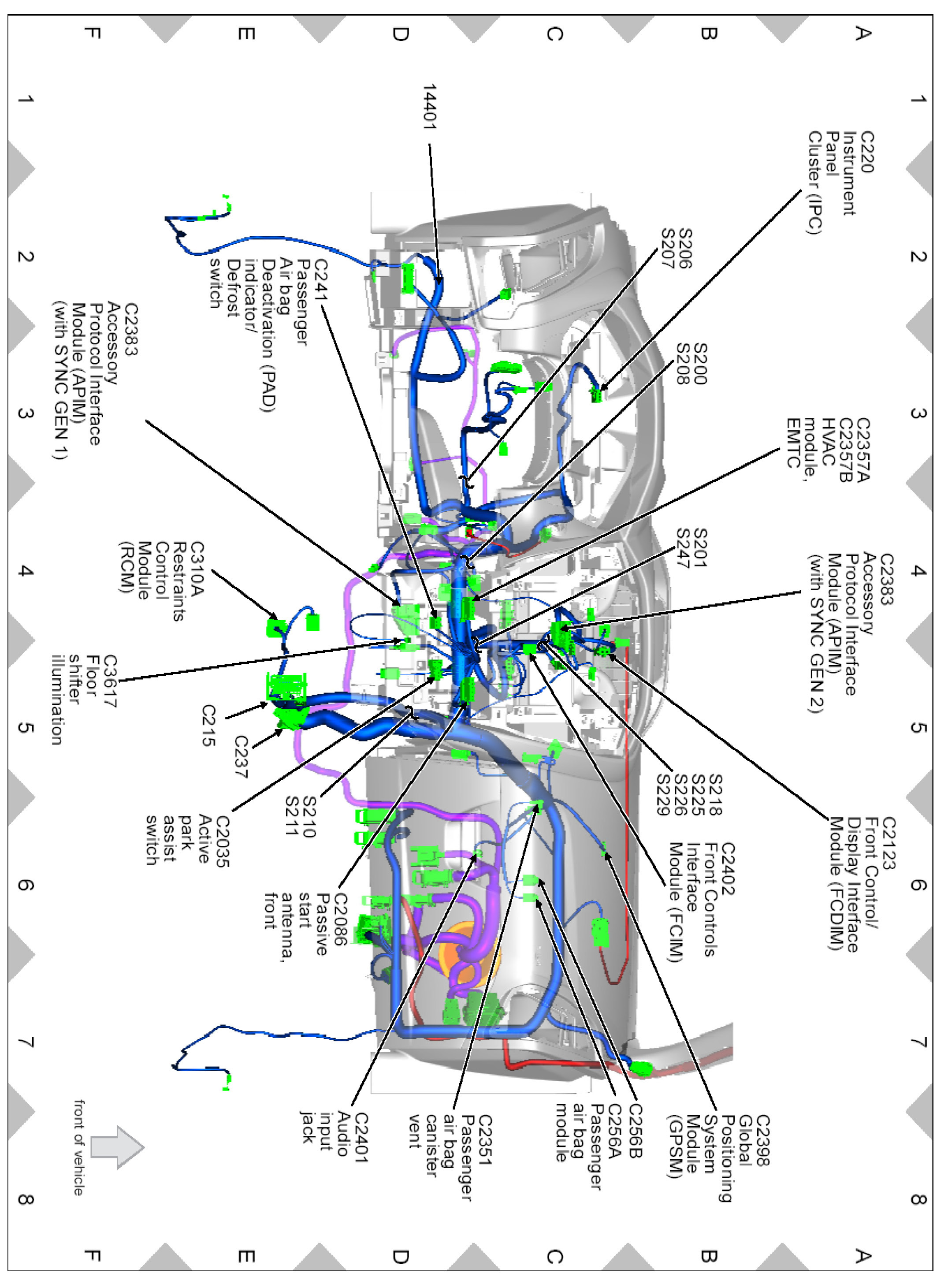 View 151-10 (Dashboard) — 2012 Ford Focus L4-2.0L Service Manual ...