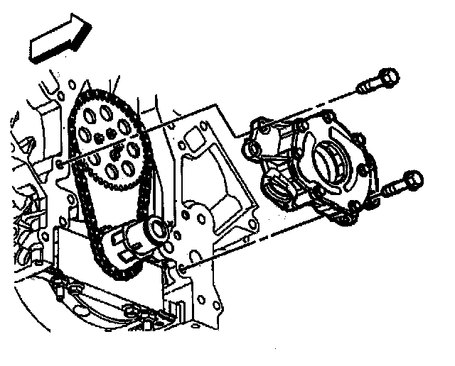 Oil Pump, Pump Screen and Deflector Replacement — 2000 Chevrolet