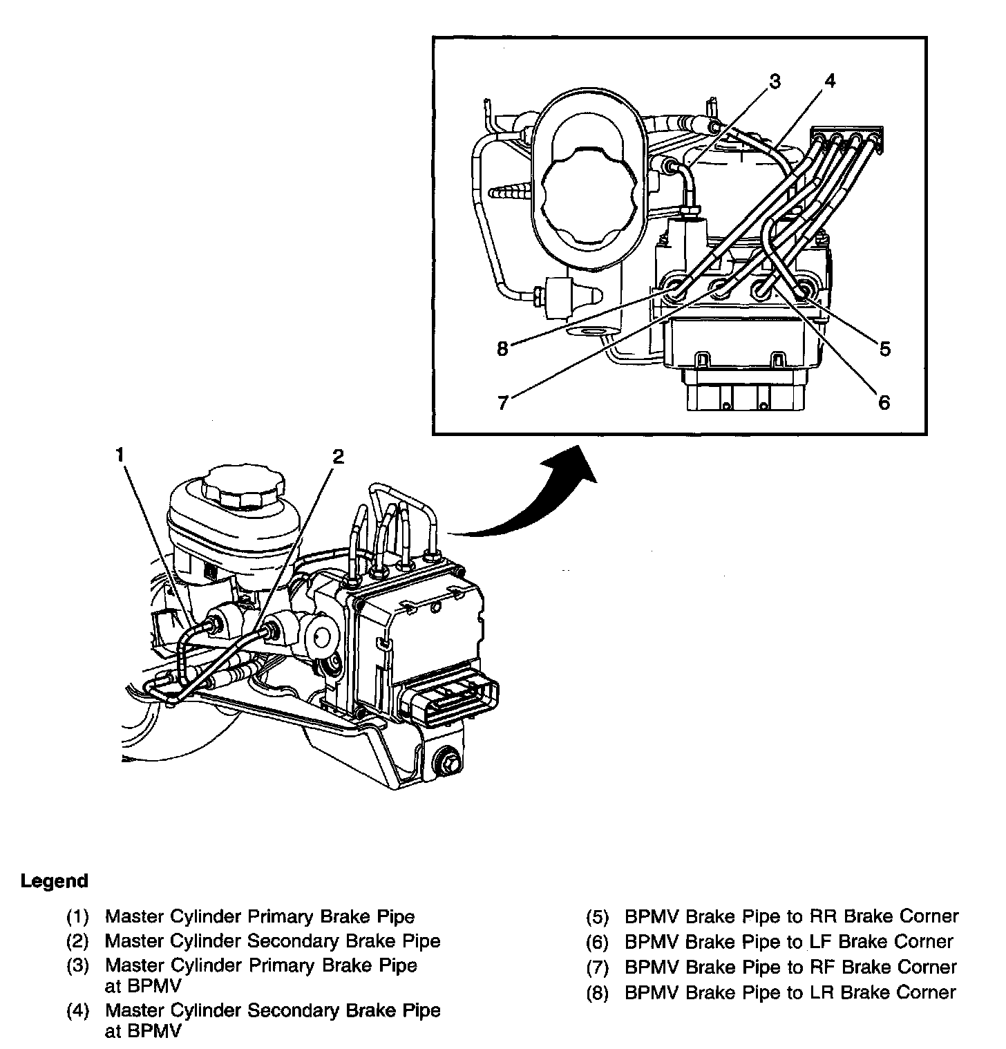 Master Cylinder Brake Line Diagram