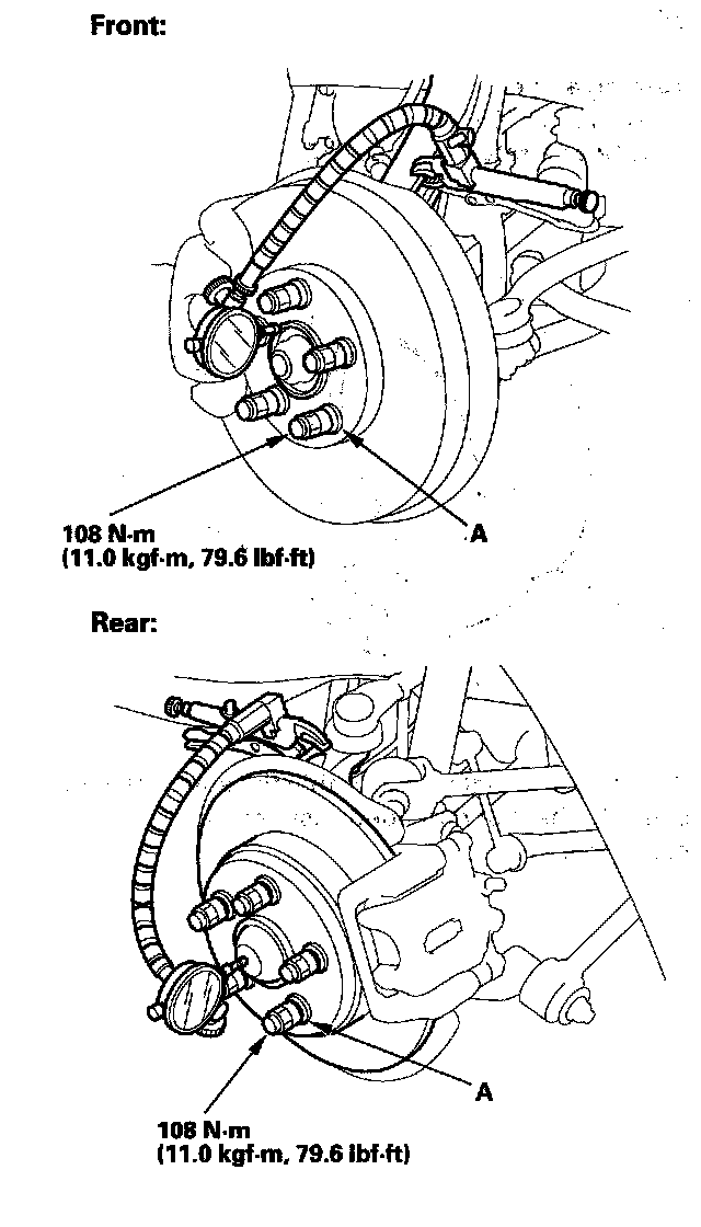 Wheel Bearing Testing and Inspection — 2008 Acura TL V63.2L Service
