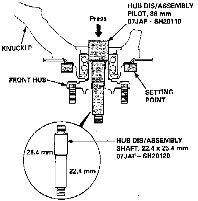 Front Suspension — 1997 Honda Civic DX Sedan L41590cc 1.6L