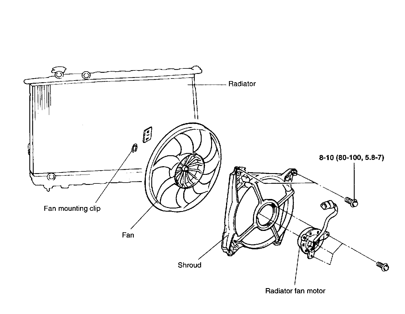 Radiator Cooling Fan Motor Diagrams — 1999 Hyundai Sonata GLS V62.5L