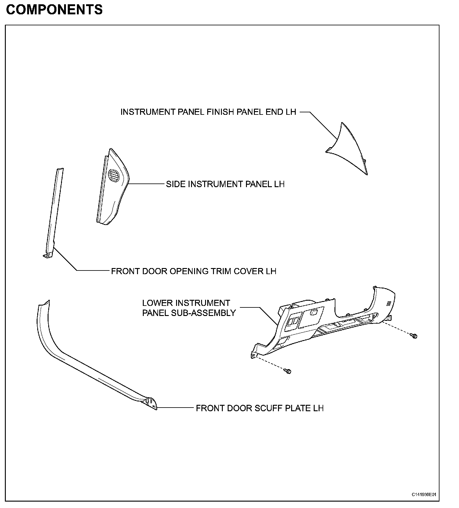 Parking Brake Cable Service and Repair — 2007 Lexus ES 350 V63.5L