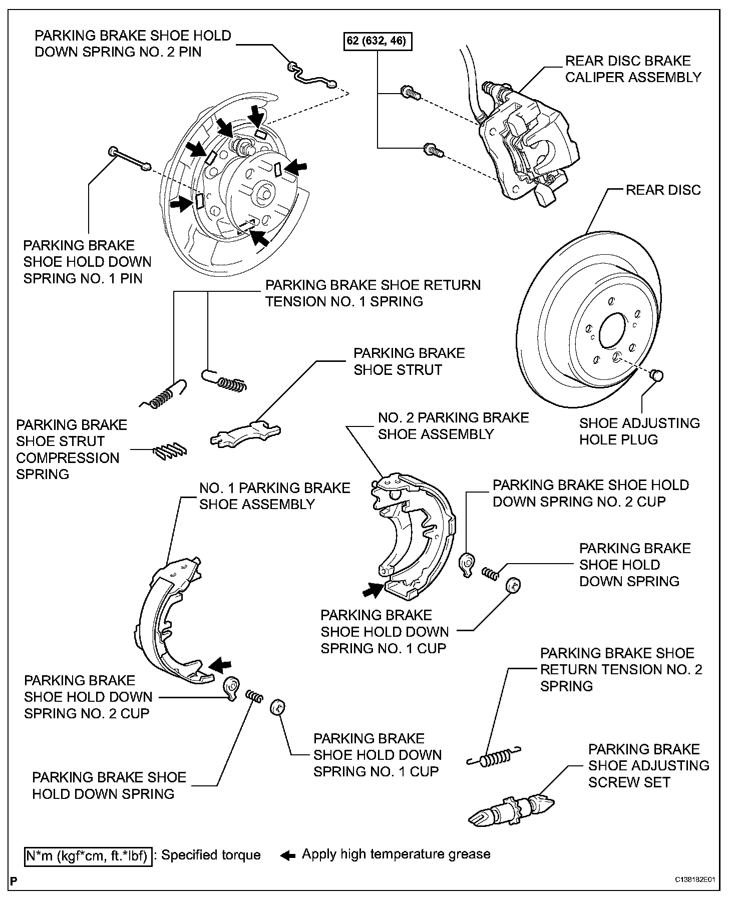 Parking Brake Cable Service and Repair — 2007 Lexus ES 350 V63.5L
