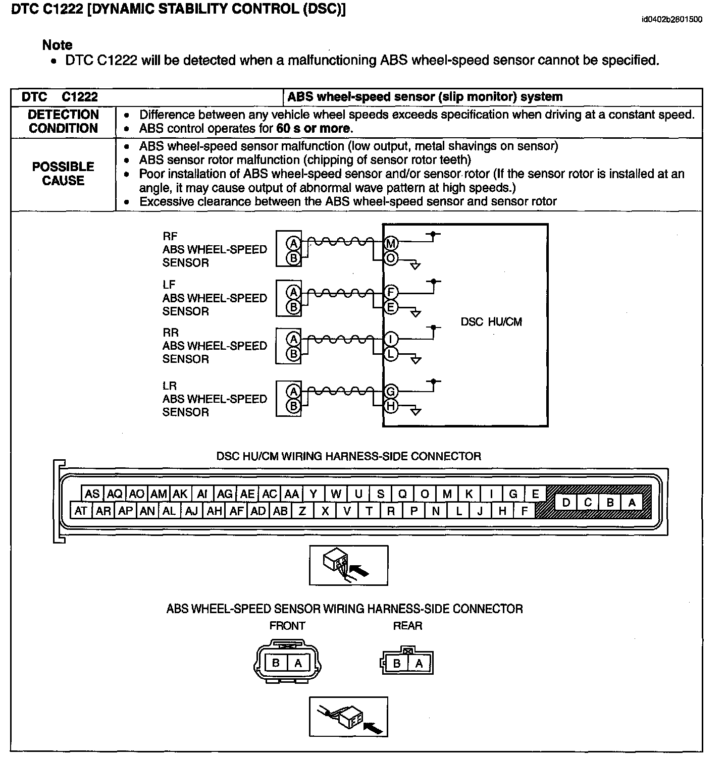 C1222 — 2008 Mazda MX-5 Miata L4-2.0L Service Manual | Operation CHARM