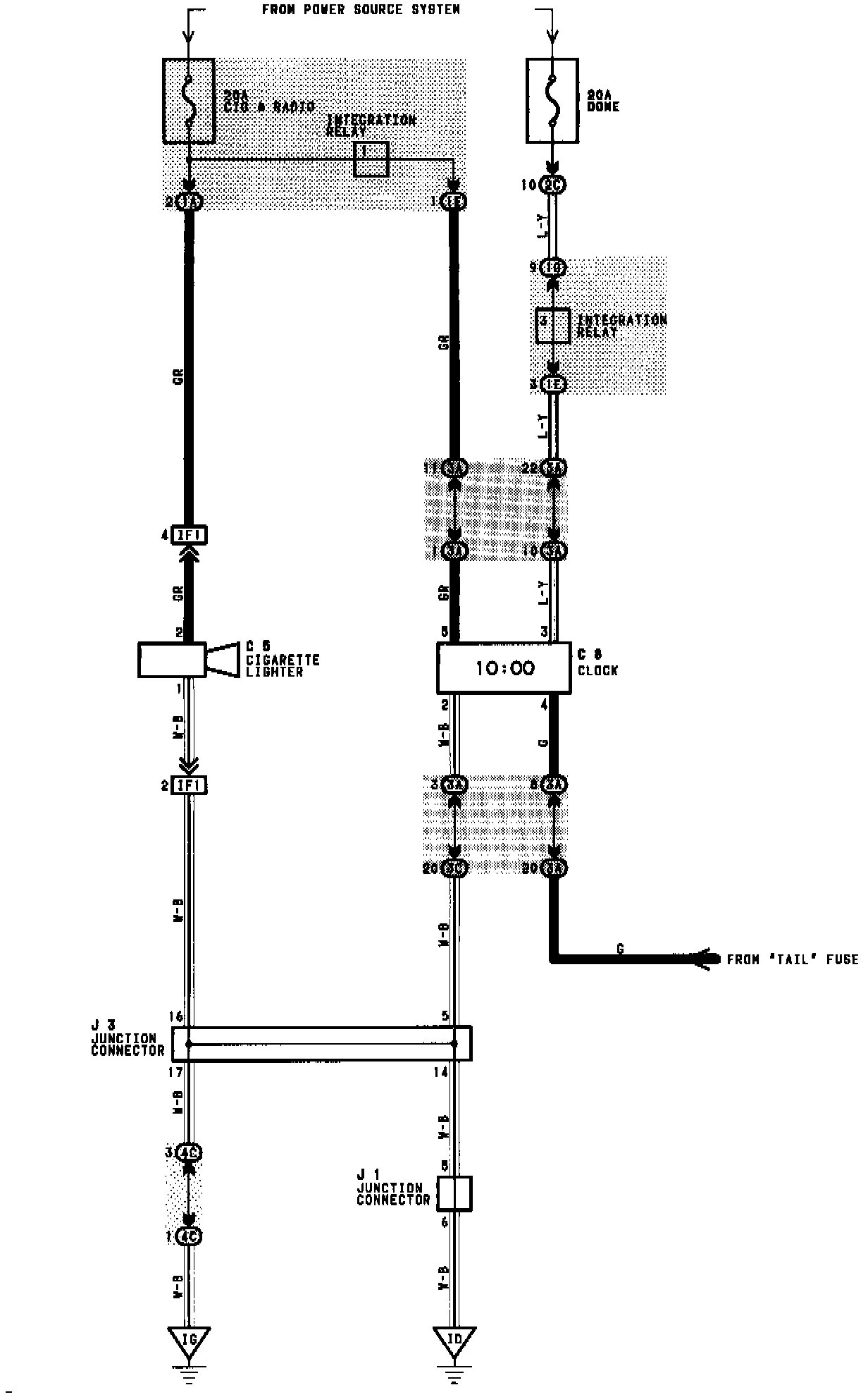 Cigarette Lighter — 1994 Toyota Corolla Sedan L4-96.8 1587cc 1.6L DOHC  (4A-FE) Service Manual