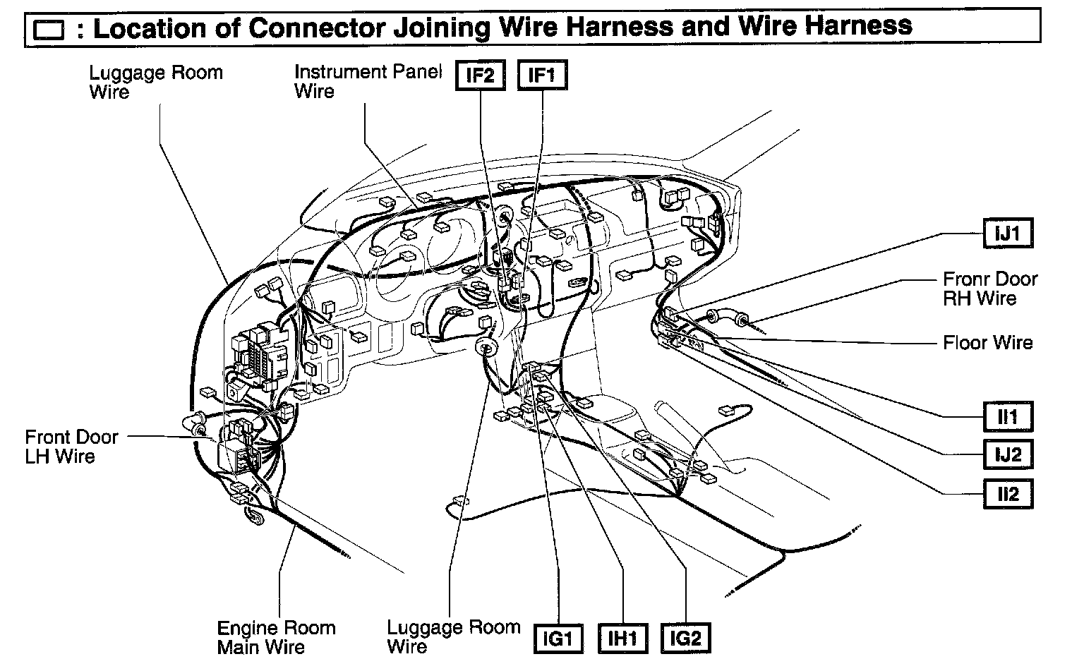 Connector Locations — 2002 Toyota MR2 Spyder L4-1.8L (1ZZ-FE