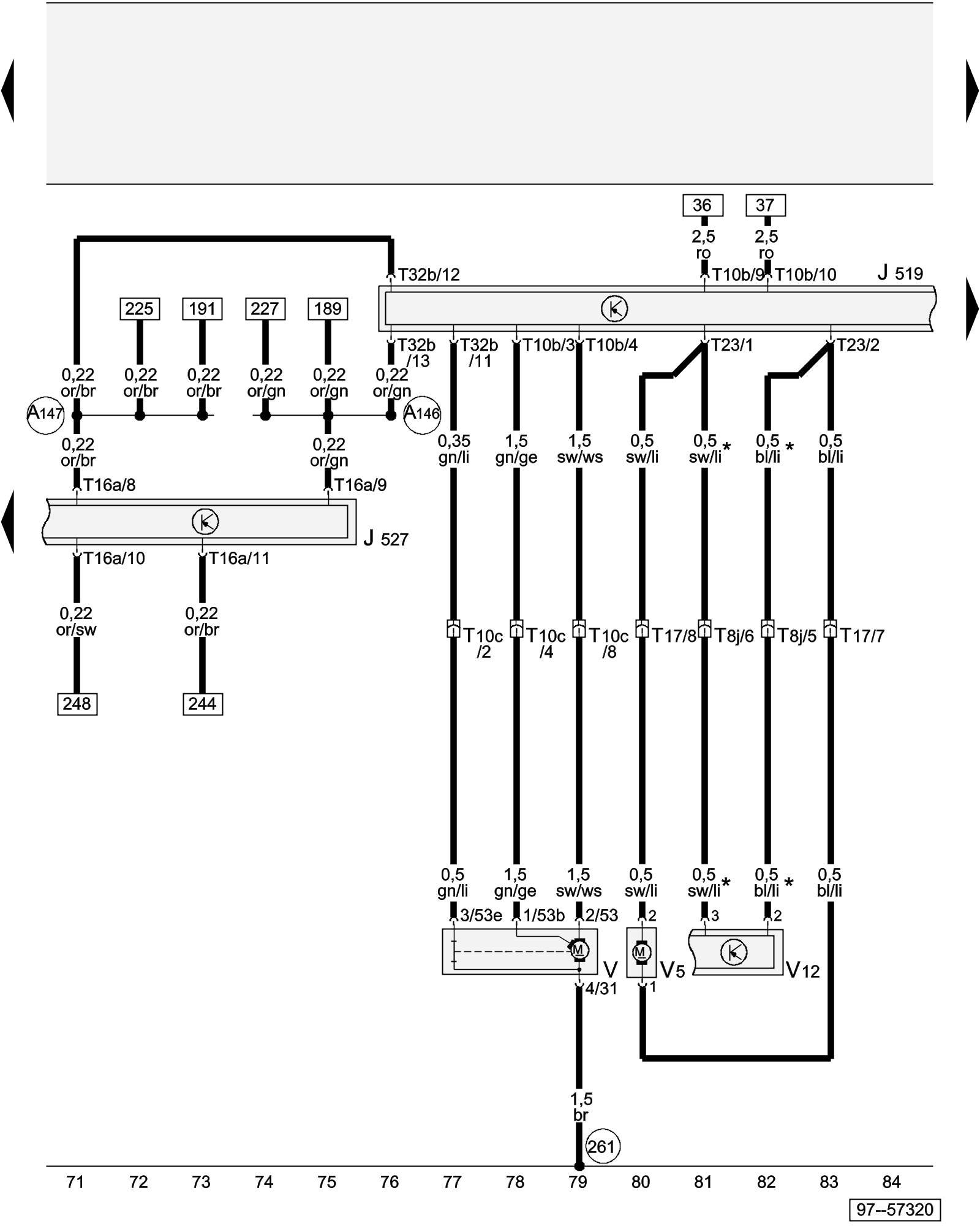 Diagram 47/7 (Tracks 71-84) — 2004 Audi A4 Quattro Sedan
