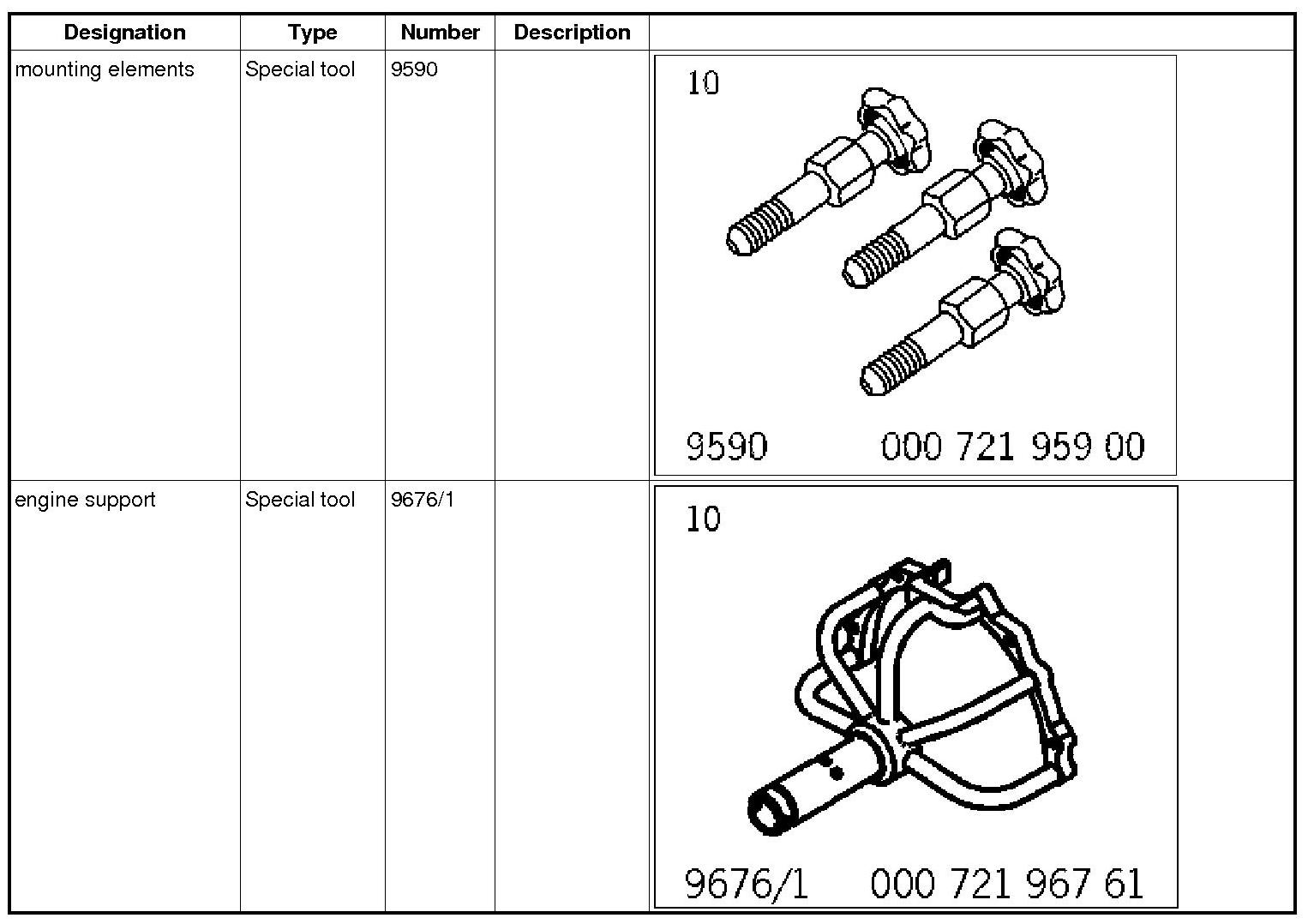 1001IN Securing engine on assembly support (mounting bracket) — 2011 ...