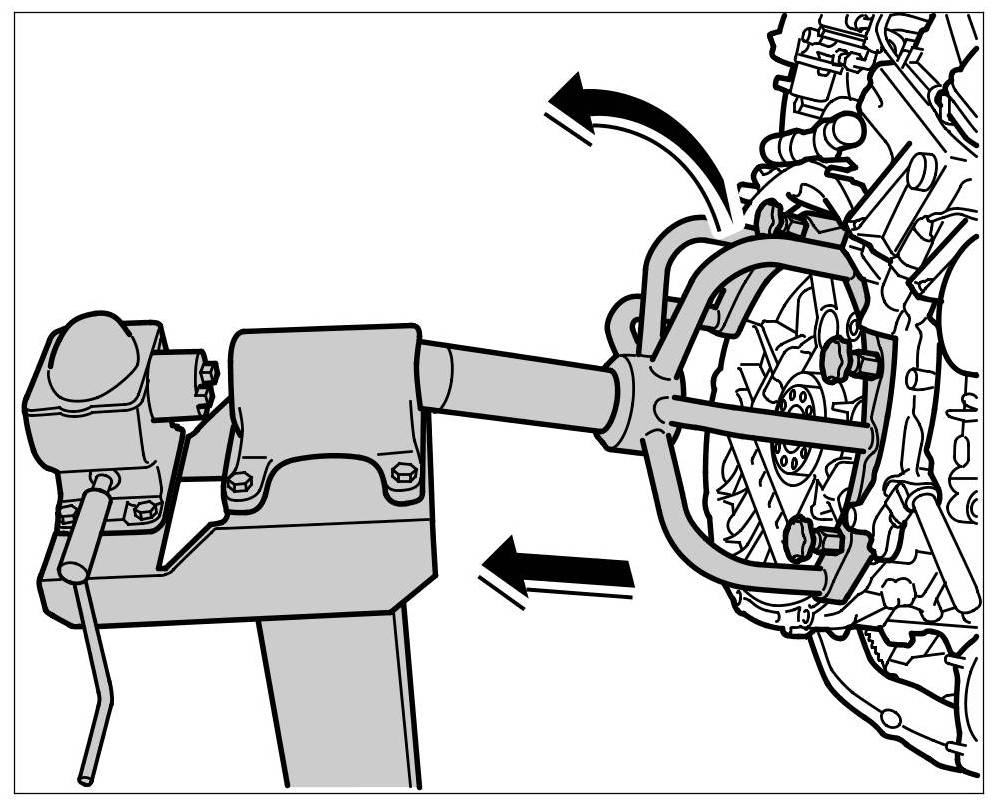 1001IN Securing engine on assembly support (mounting bracket) — 2011 ...